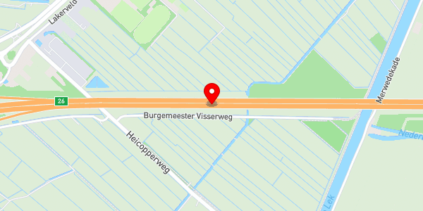 Kaartweergave met markering van de plaats van het incident.