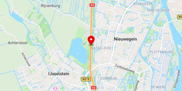 Kaartweergave met markering van de plaats van het incident.