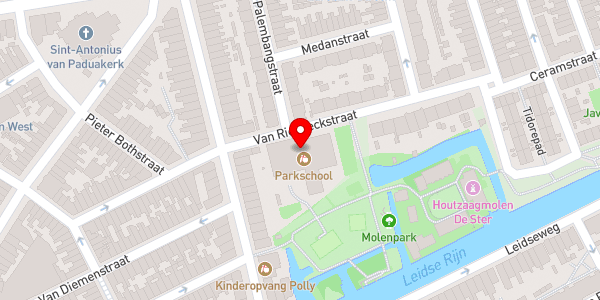 Kaartweergave met markering van de plaats van het incident.