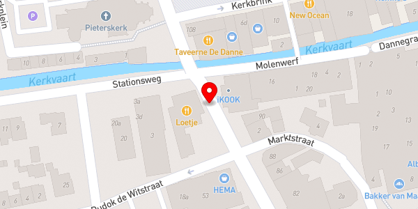 Kaartweergave met markering van de plaats van het incident.