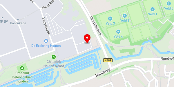 Kaartweergave met markering van de plaats van het incident.