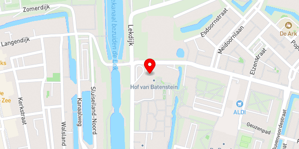 Kaartweergave met markering van de plaats van het incident.