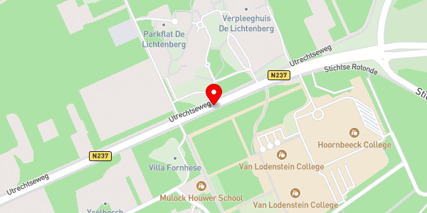 Kaartweergave met markering van de plaats van het incident.