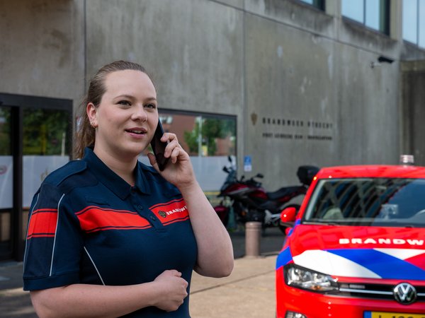 Woordvoerder Patricia van Tricht tijdens een inzet