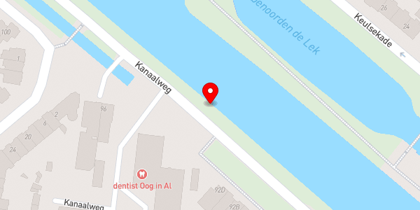 Kaartweergave met markering van de plaats van het incident.