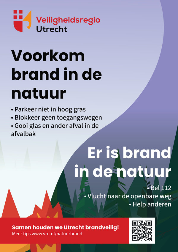 Poster over natuurbrand