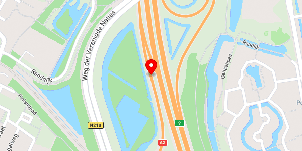 Kaartweergave met markering van de plaats van het incident.