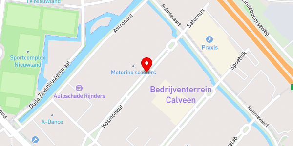 Kaartweergave met markering van de plaats van het incident.